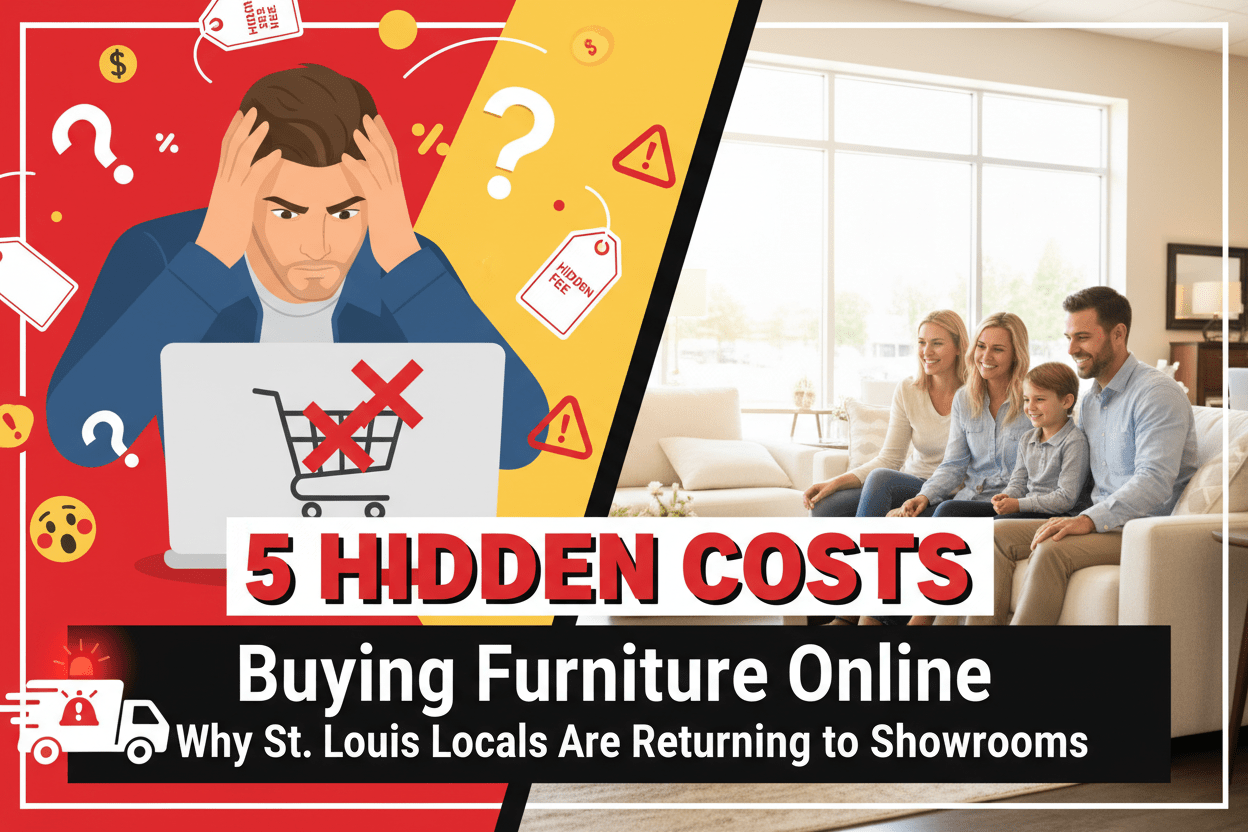 5 Hidden Costs of Buying Furniture Online in 2026 (And Why St. Louis Locals Are Coming Back to Showrooms) - Sit and Sleep 4 Less (St. Louis, MO)