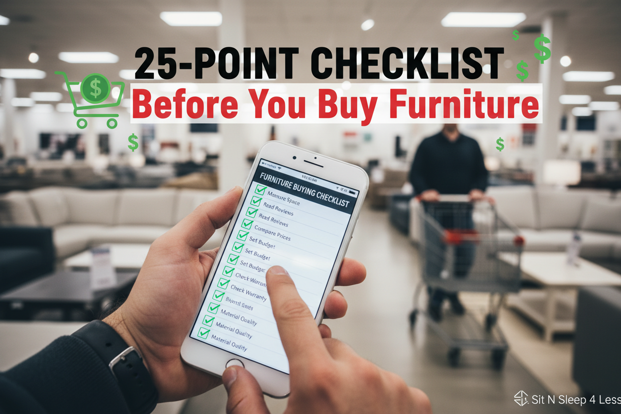 25-Point Budget Furniture Buying Checklist  St. Louis  Sit N Sleep 4 Less.
