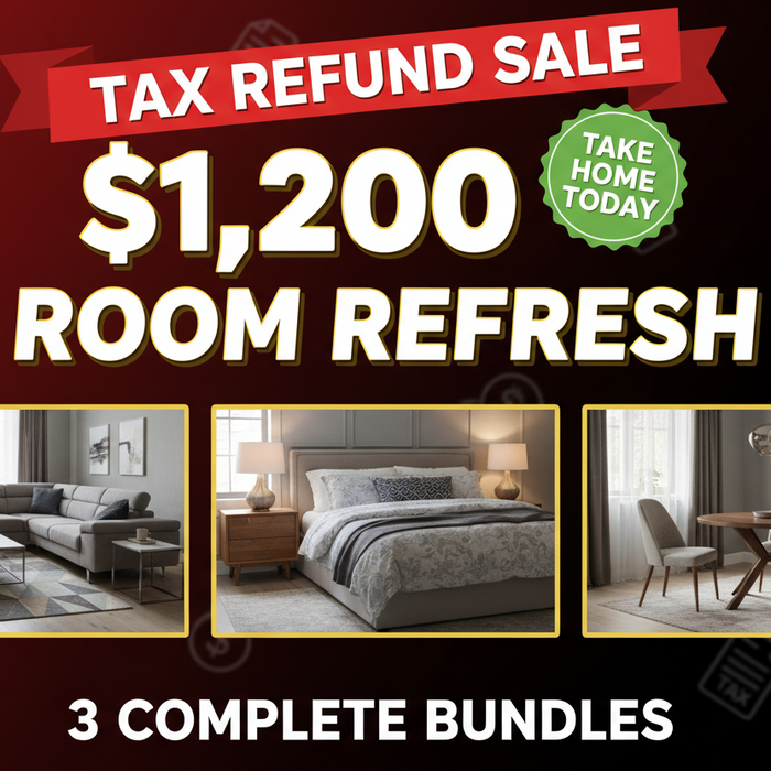 The $1,200 Room Refresh: 3 Tax Refund Furniture Bundles You Can Take Home Today!