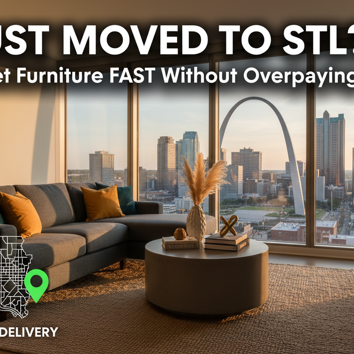 Just moved to St. Louis? You need furniture FAST. Big box stores push $5,000 packages you don't need. This guide shows exactly what to buy based on YOUR apartment size and budget. Same-day delivery 
