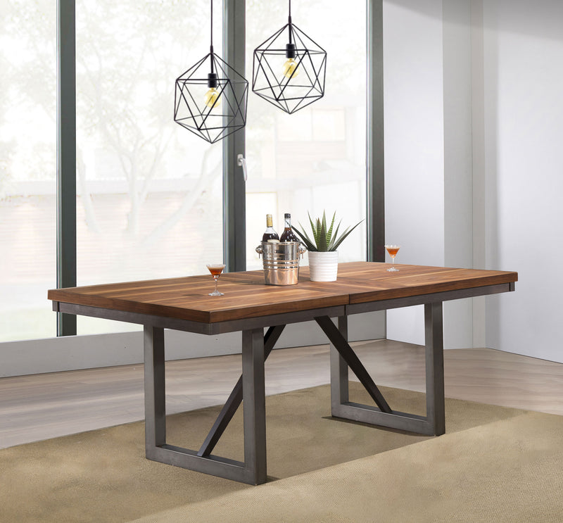Spring Creek Dining Table with Extension Leaf Natural Walnut