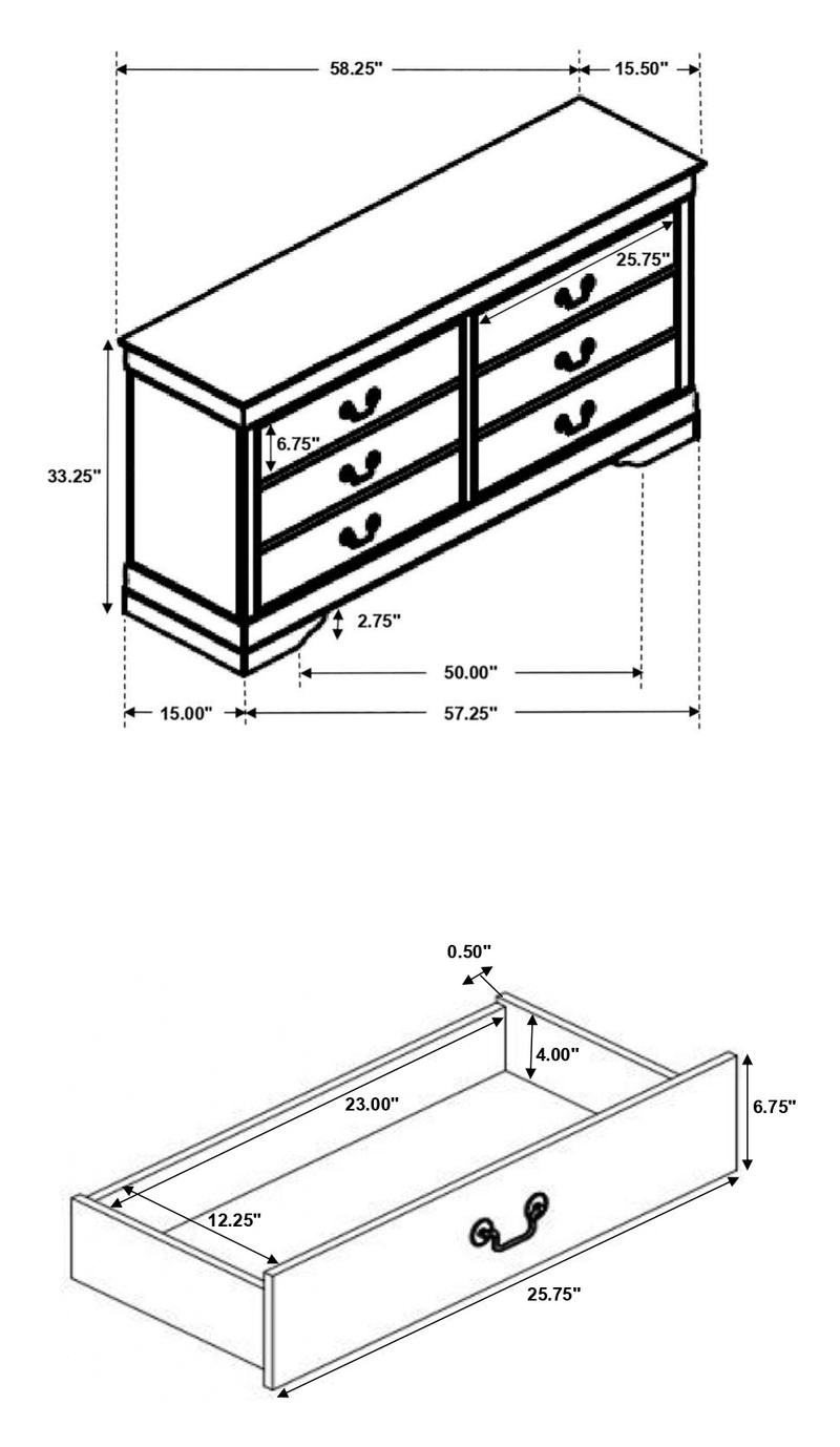Louis Philippe Bedroom Set