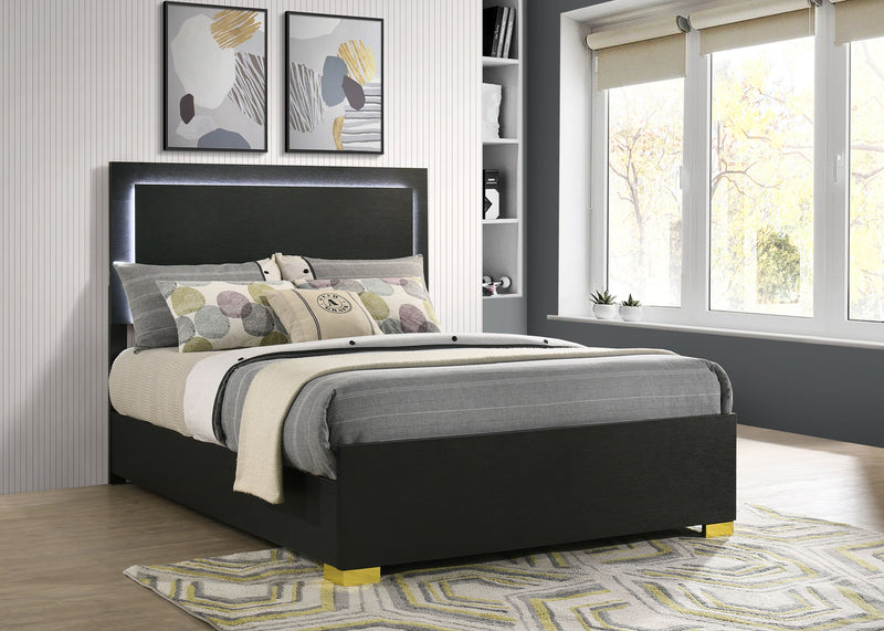 Marceline Panel Bed with LED Lighting