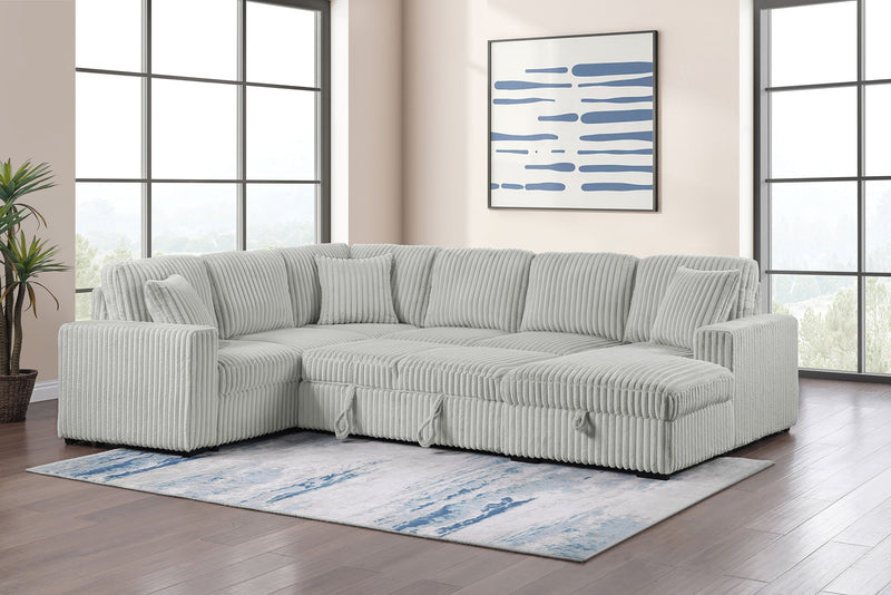 Devonshire Pull-Out Sleeper Sectional Sofa