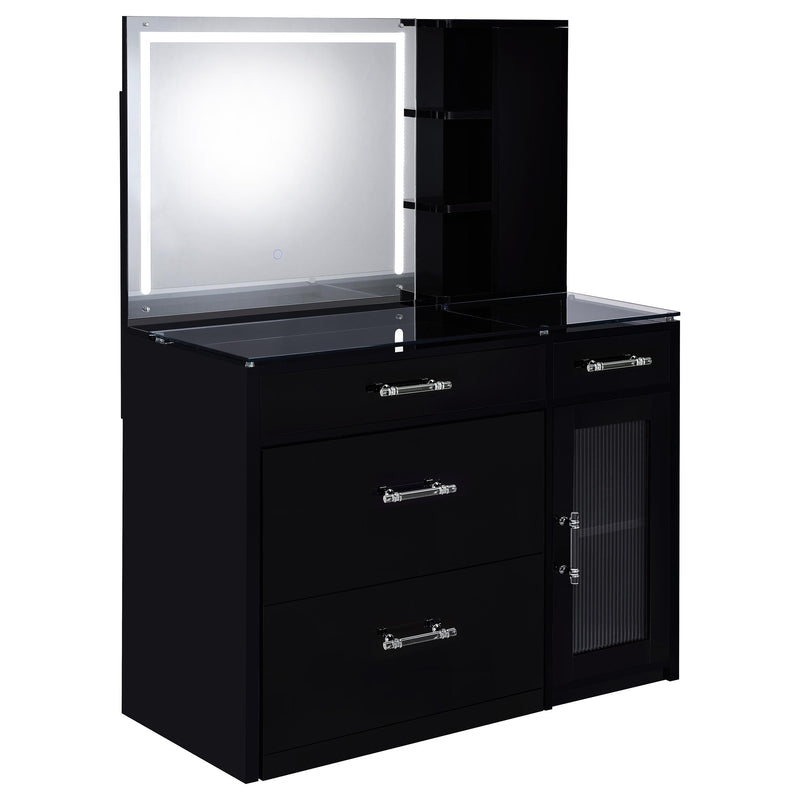 Flora Makeup Vanity Table with LED Mirror and Stool