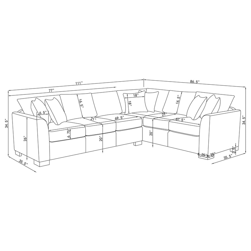 Ashford Fold-Out Sleeper Sectional Sofa