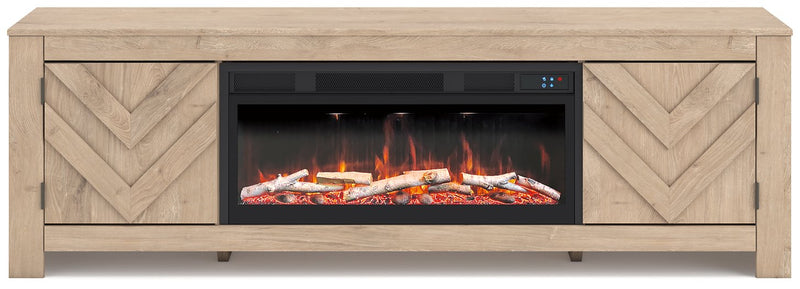 Cayboni 71" TV Stand with Electric Fireplace
