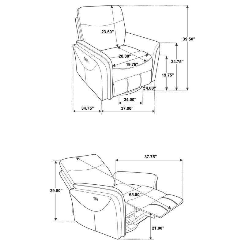 Adler Power Swivel Glider Recliner