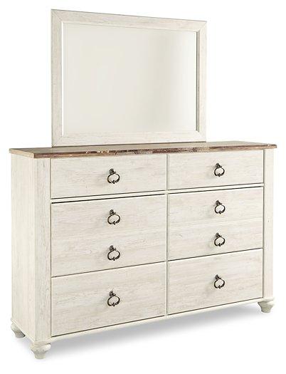 B267B1 - Willowton Dresser and Mirror by Ashley Furniture - Dresser & Mirror for sale at Shop_name St. Louis