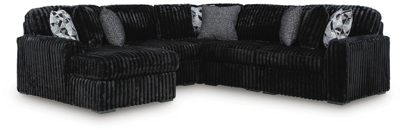 Midnight-Madness Sectional with Chaise