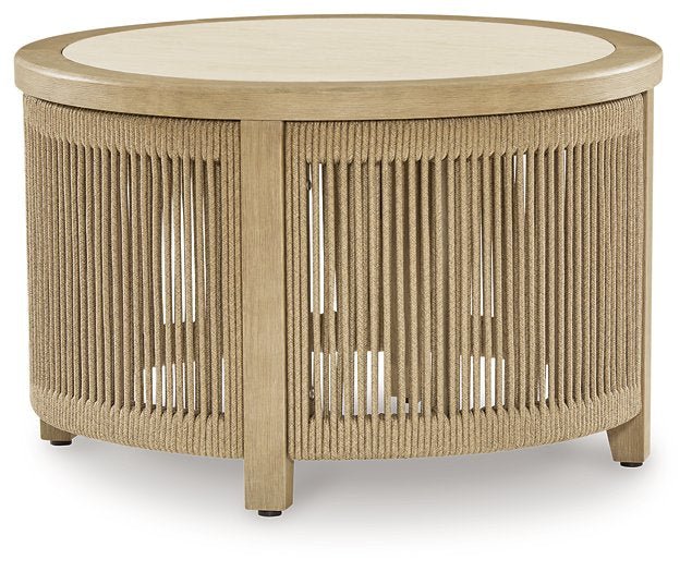 PCP469-708 - Spooners Cove Outdoor Coffee Table by Ashley Furniture - Outdoor Cocktail Table for sale at Shop_name St. Louis