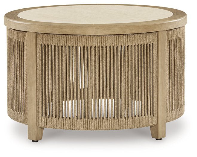 PCP469-708 - Spooners Cove Outdoor Coffee Table by Ashley Furniture - Outdoor Cocktail Table for sale at Shop_name St. Louis