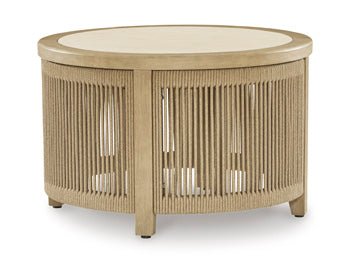 PCP469-708 - Spooners Cove Outdoor Coffee Table by Ashley Furniture - Outdoor Cocktail Table for sale at Shop_name St. Louis