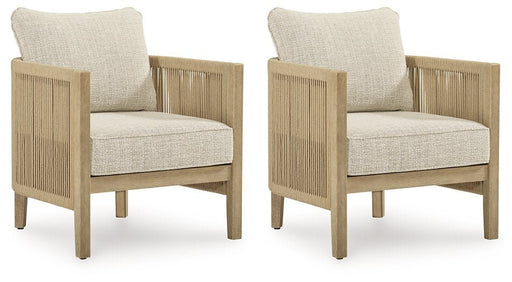 PCP469-820 - Spooners Cove Outdoor Lounge Chair with Cushion (Set of 2) by Ashley Furniture - Outdoor Lounge Chair for sale at Shop_name St. Louis