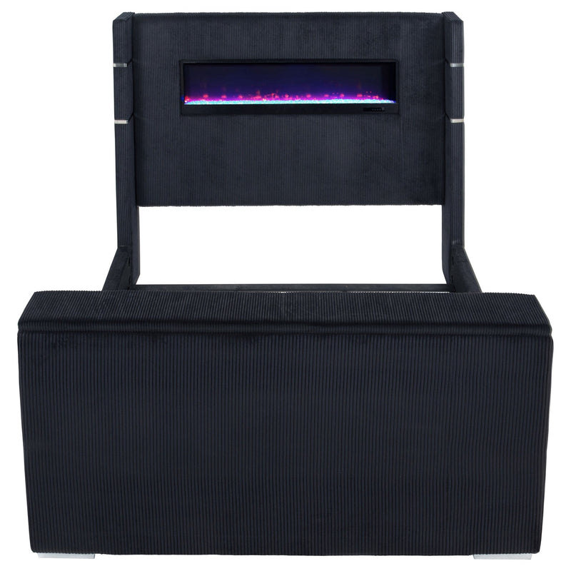 Tisdall Wingback TV Bed with Flame Visualizer
