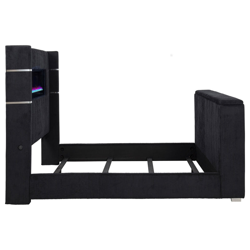 Tisdall Wingback TV Bed with Flame Visualizer
