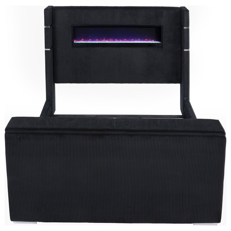 Tisdall Wingback TV Bed with Flame Visualizer