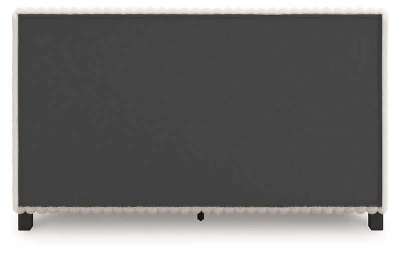 Ashley Zuraleus Upholstered Panel Bed with Glitter Accents - Black