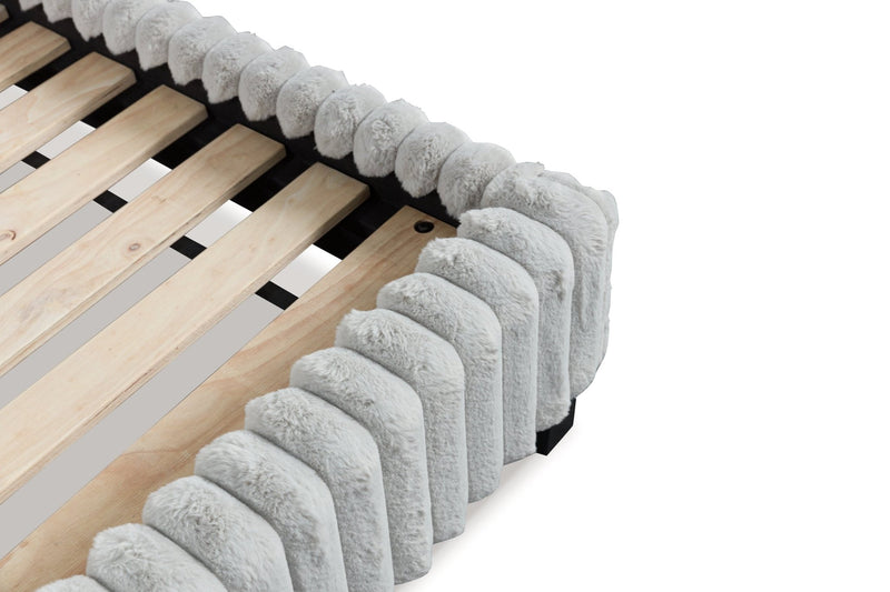 Ashley Zuraleus Upholstered Panel Bed with Glitter Accents - Black